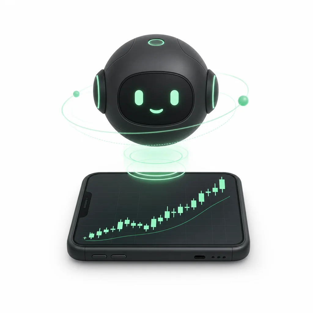Automated trading robot illustration